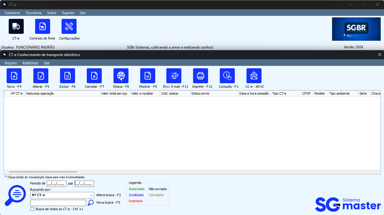 SG Master - Versão Básica - CT-e